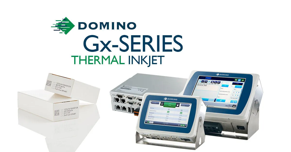 Domino Amjet Gx Series Thermal Inkjet (TIJ) Industrial Printer with Pharmaceutical Substrate